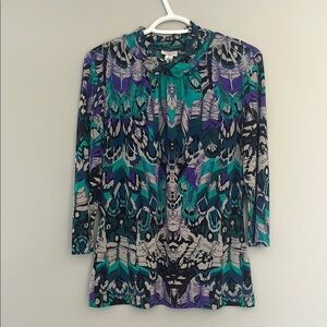Worthington Patterned Women's Top - Multicolor Small